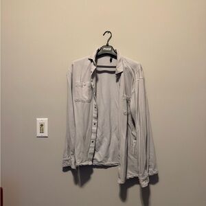 Men's Light Grey Glyder Button Shacket